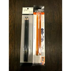 General's Charcoal Pencils 2pcs & The Fine Touch 2 Greased Base Pencils New